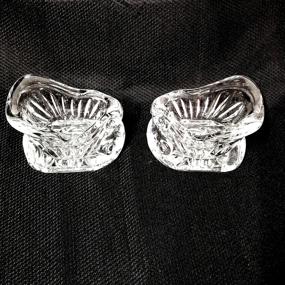 2 Clear Crystal Santa Sleighs - Holiday - Tealight/Votive Candle Holders - Picture 6 of 11